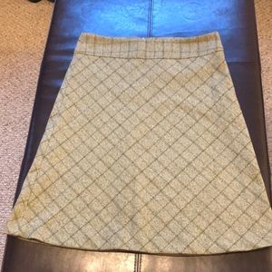 Smart Set olive green diamond pattern lined skirt